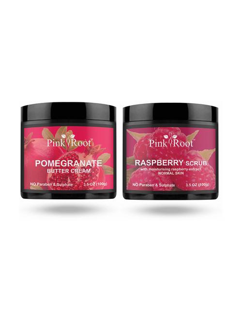 pomegranate cream 100gm with raspberry scrub 100gm - 19091627 - Very Small Image - 1