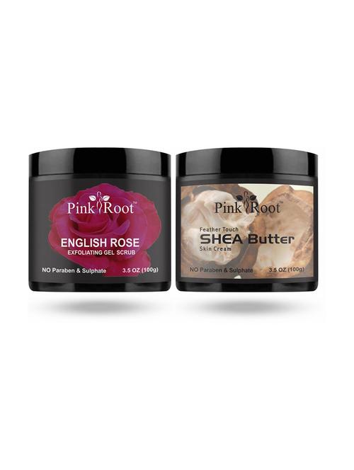 english rose scrub 100gm with shea butter cream 100gm - 19091634 - Very Small Image - 1
