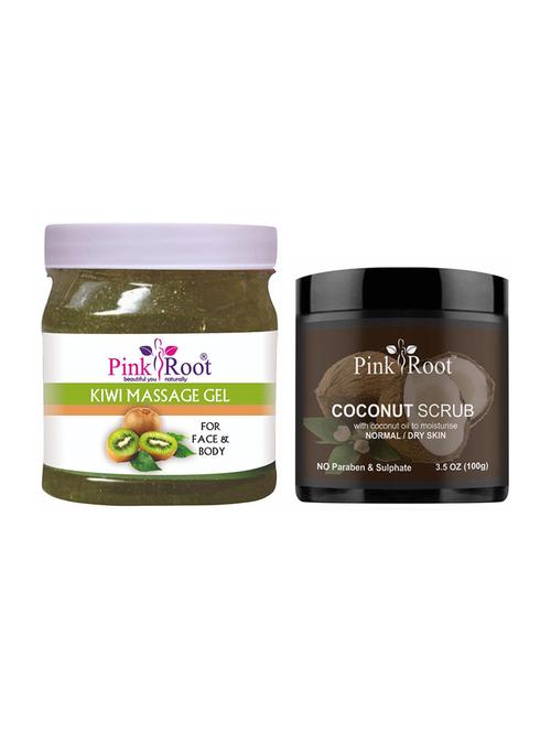 kiwi massage gel 500ml with coconut scrub 100gm - 19091903 - Very Small Image - 1