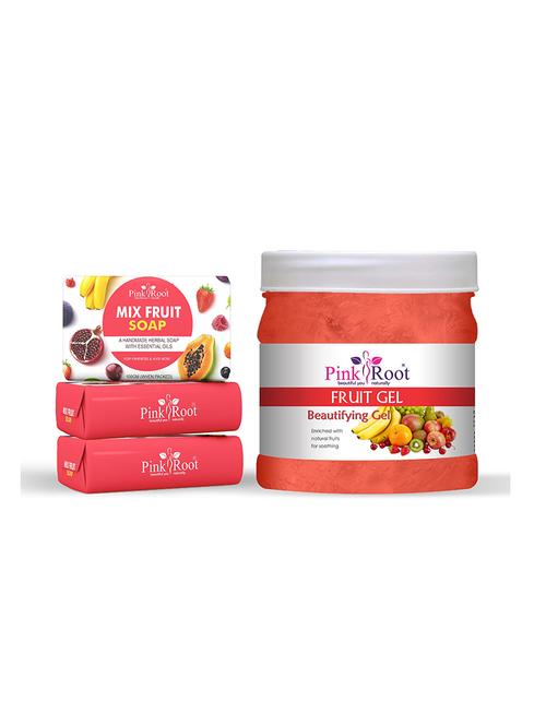 mix fruit soap 100gm (pack of 3) with fruit gel 500ml - 19095128 - Very Small Image - 1