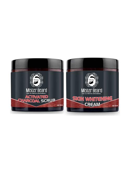 activated charcoal scrub 100gm with skin whitening cream 100gm - 19097052 - Very Small Image - 1