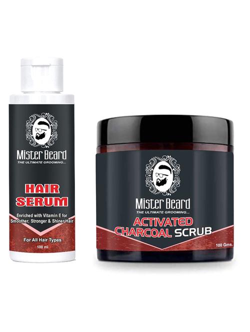hair serum 100ml with activated charcoal scrub 100gm - 19097060 - Very Small Image - 1