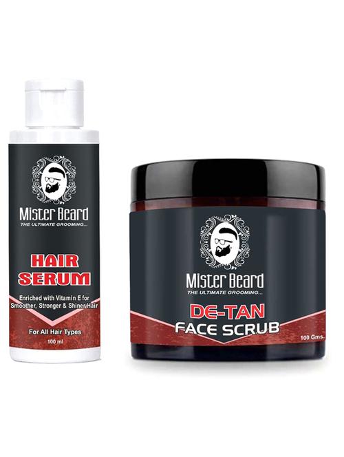 hair serum 100ml with de-tan face scrub 100gm - 19097128 - Very Small Image - 1