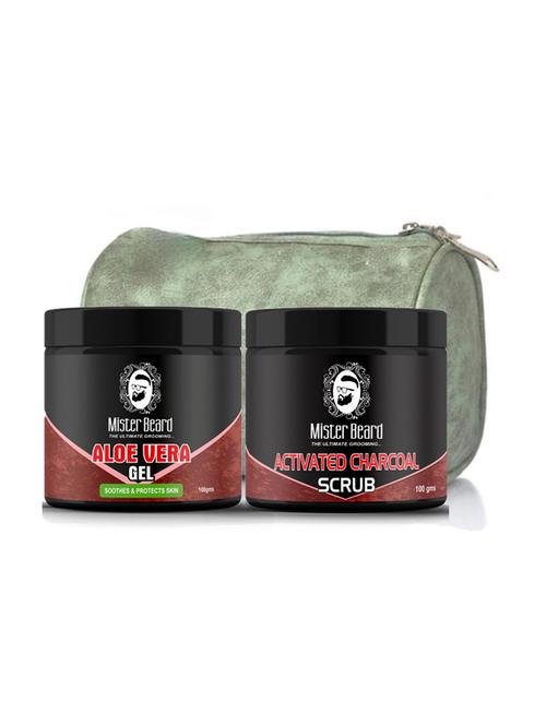 aloevera gel 100gm, activated charcoal scrub 100gm with bag - 19097624 - Very Small Image - 1