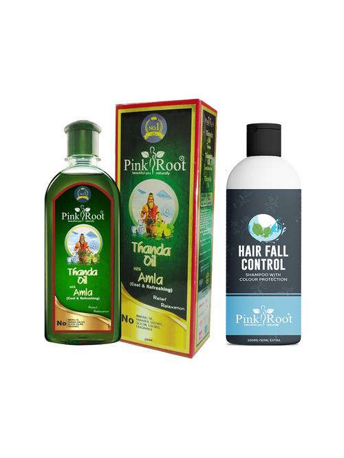 thanda oil amla 200ml with hairfall control shampoo 200ml - 19097779 - Very Small Image - 1