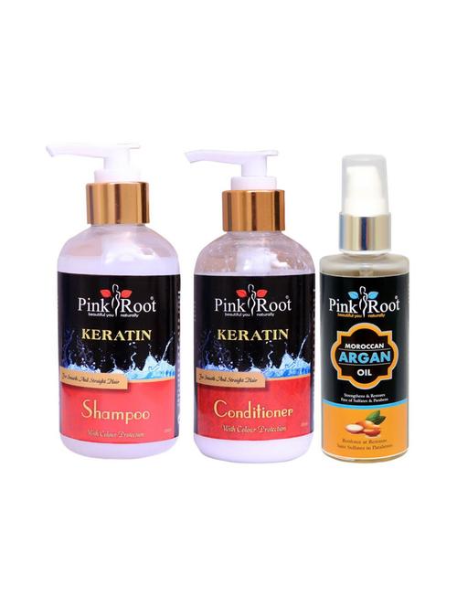 argan oil 100ml with keratin shampoo and conditioner 200ml - 19098849 - Very Small Image - 1