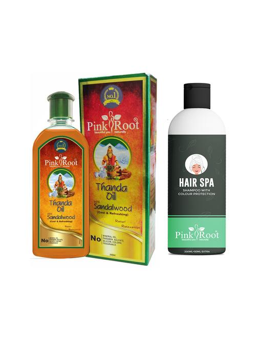 thanda oil sandalwood 200ml with hair spa shampoo 200ml - 19099048 - Very Small Image - 1