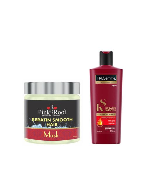 keratin smooth hair mask 200gm with tresemme keratin smooth shampoo 185ml - 19099619 - Very Small Image - 1