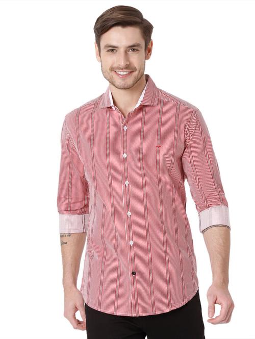red cotton casual shirt - 19100181 - Very Small Image - 1