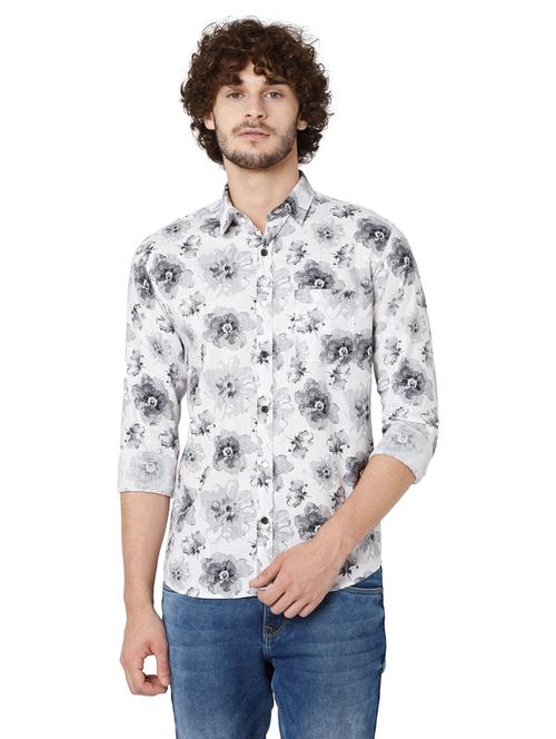 white cotton casual shirt - 19100240 - Very Small Image - 1