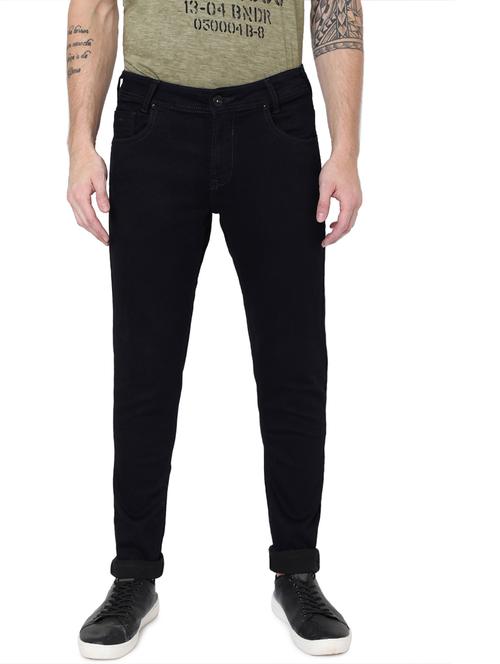 black solid mid rise jeans - 19100351 - Very Small Image - 1
