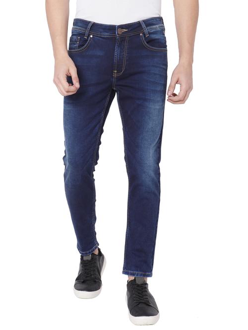 blue light washed denim jeans - 19100371 - Very Small Image - 1