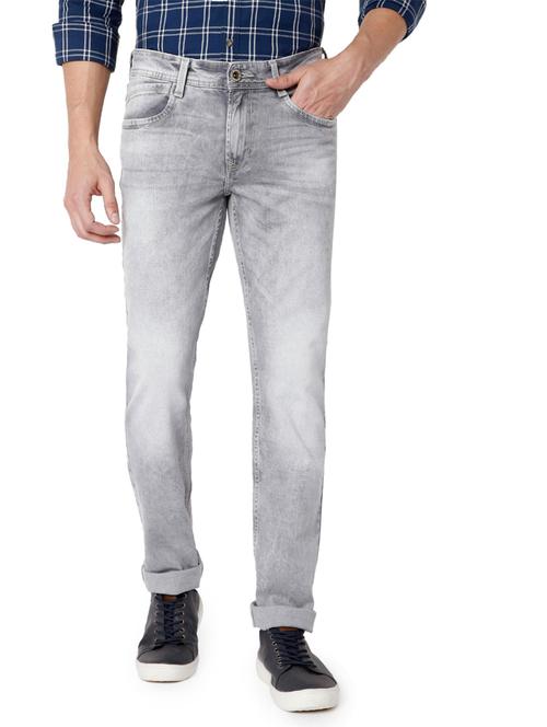 grey heavy washed jeans - 19100428 - Very Small Image - 1