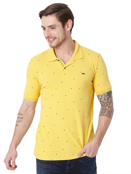 yellow solid polo t-shirt - 19100503 - Very Small Image - 1