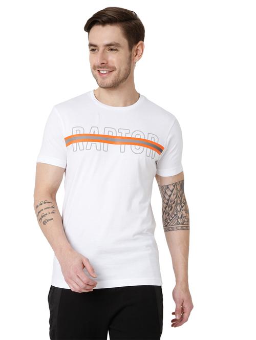 white printed casual t-shirt - 19100511 - Very Small Image - 1