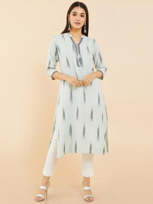women's straight kurta - 19101465 - Very Small Image - 1