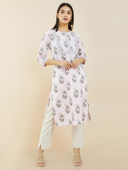 women's straight kurta - 19101468 - Very Small Image - 1