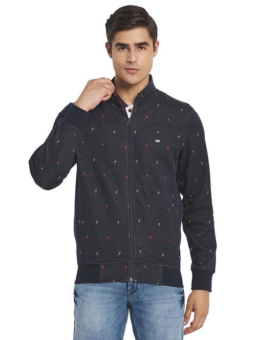 navy blue printed sweatshirt - 19101695 - Very Small Image - 1