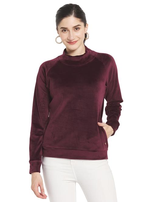 high neck solid sweatshirt - 19102063 - Very Small Image - 1