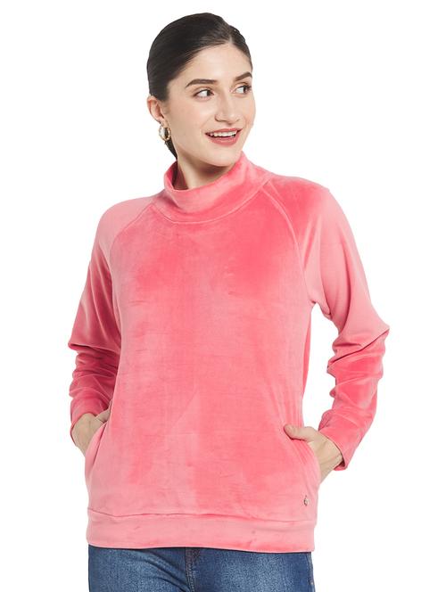 high neck solid sweatshirt - 19102065 - Very Small Image - 1
