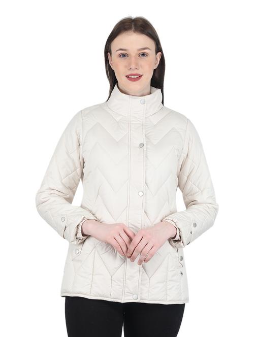 high neck solid quilted jacket - 19102112 - Very Small Image - 1