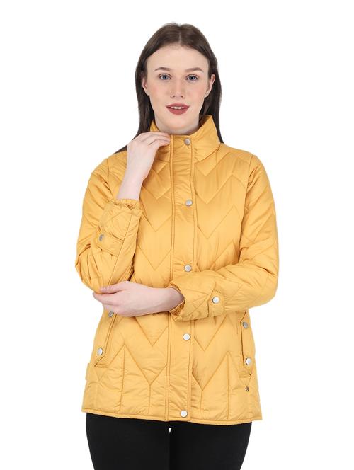 high neck solid quilted jacket - 19102114 - Very Small Image - 1