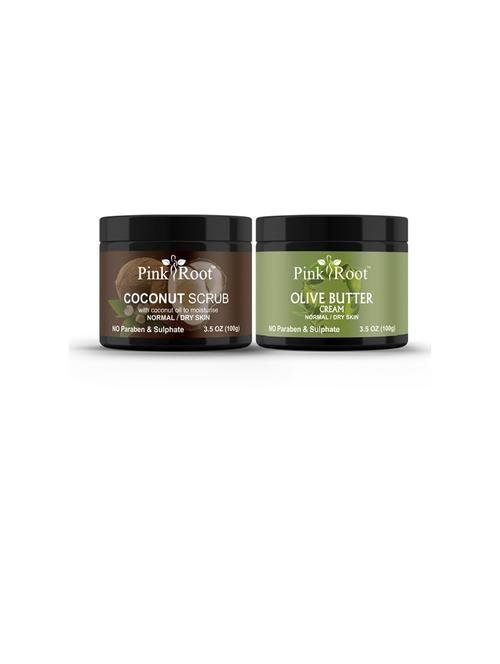 coconut scrub 100gm with olive butter cream 100gm - 19107470 - Very Small Image - 1