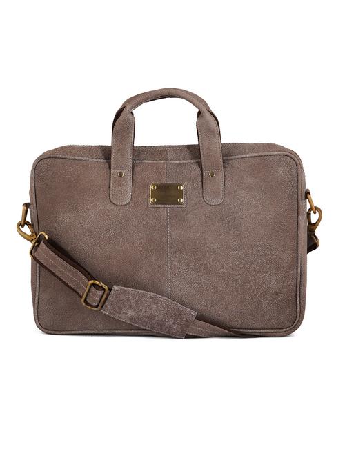 grey leather laptop bag - 19108529 - Very Small Image - 1