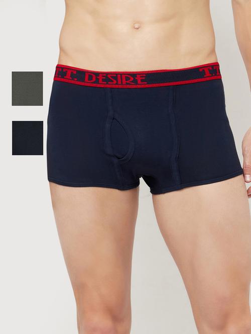 men solid trunks combo - 19108757 - Very Small Image - 1