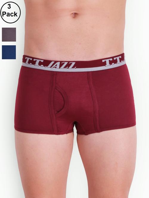 men solid trunks combo - 19108850 - Very Small Image - 1