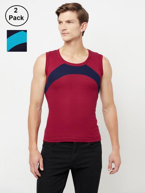 men color block vest combo - 19109151 - Very Small Image - 1