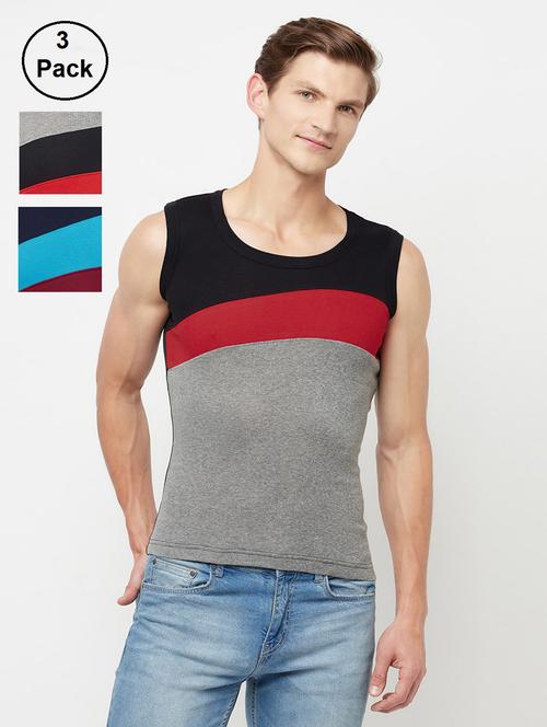 men color block vest combo - 19109296 - Very Small Image - 1