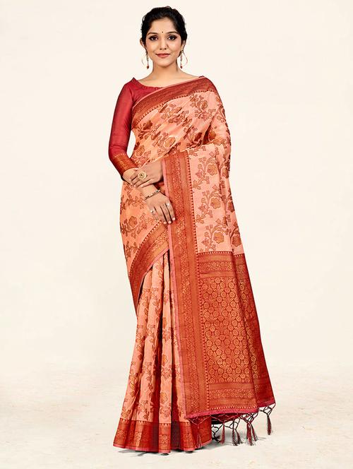 women's banarasi saree - 19110521 - Very Small Image - 1