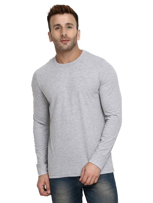 grey solid t-shirt - 19111411 - Very Small Image - 1