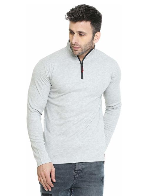 high neck solid t-shirt - 19111623 - Very Small Image - 1