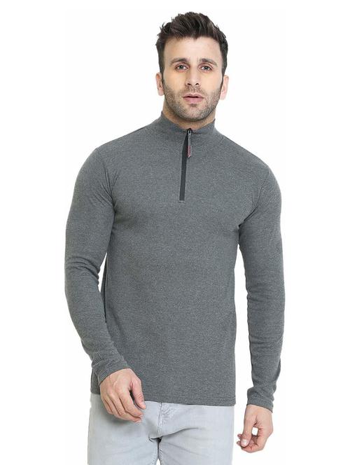 high neck solid t-shirt - 19111628 - Very Small Image - 1