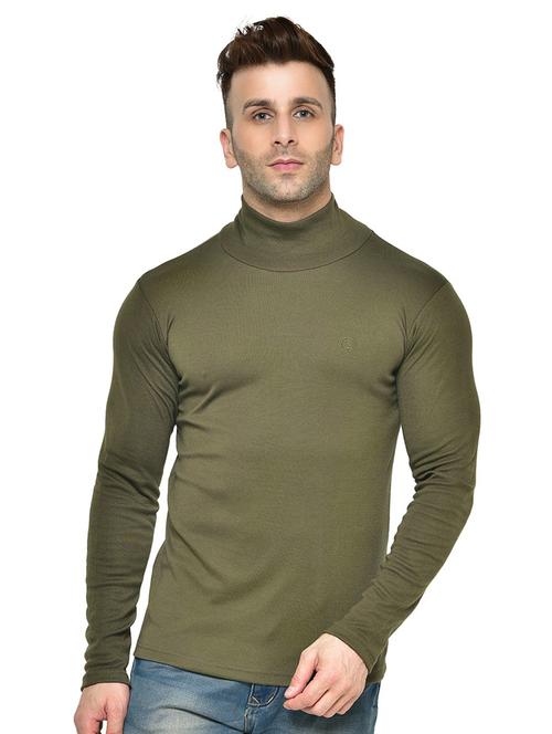 high neck solid t-shirt - 19111646 - Very Small Image - 1