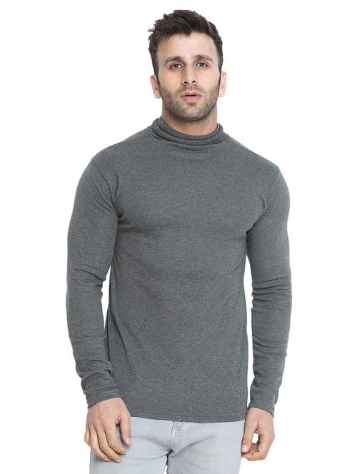 high neck solid t-shirt - 19111683 - Very Small Image - 1