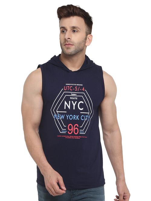 hooded neck printed t-shirt - 19111776 - Very Small Image - 1
