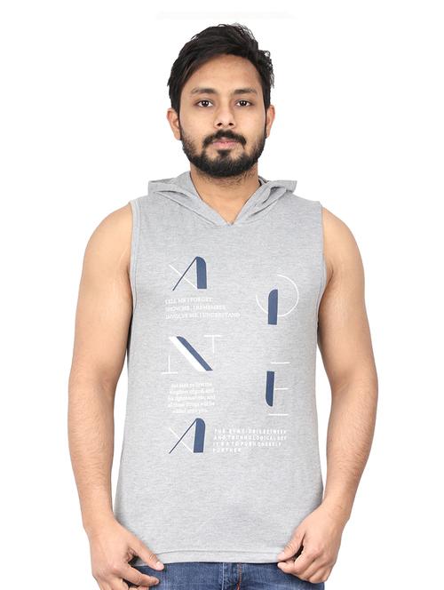 hooded neck printed t-shirt - 19111778 - Very Small Image - 1