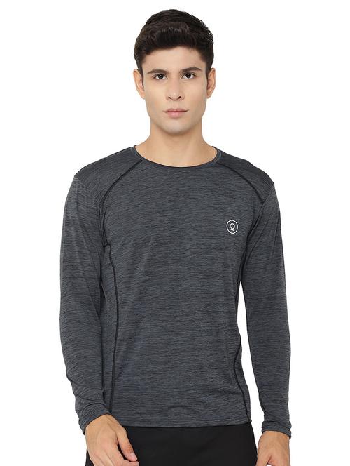 men melange long sleeves t-shirts - 19111939 - Very Small Image - 1