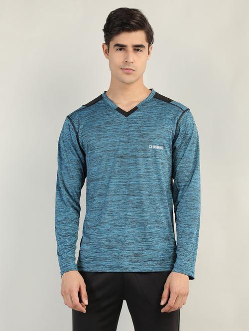 v neck solid t-shirt - 19111981 - Very Small Image - 1