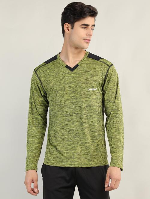 v neck solid t-shirt - 19111983 - Very Small Image - 1