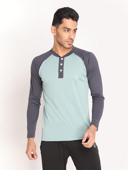henley neck solid t-shirt - 19112000 - Very Small Image - 1