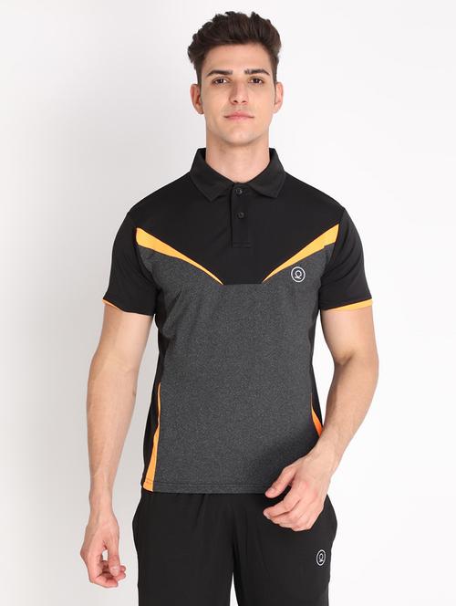polo neck color blocked t-shirt - 19112612 - Very Small Image - 1