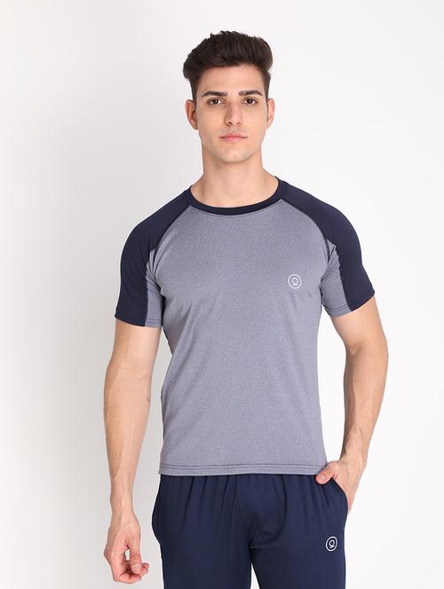 round neck color blocked t-shirt - 19112627 - Very Small Image - 1
