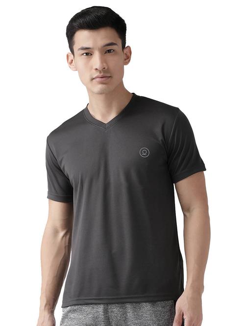 v neck solid t-shirt - 19112745 - Very Small Image - 1