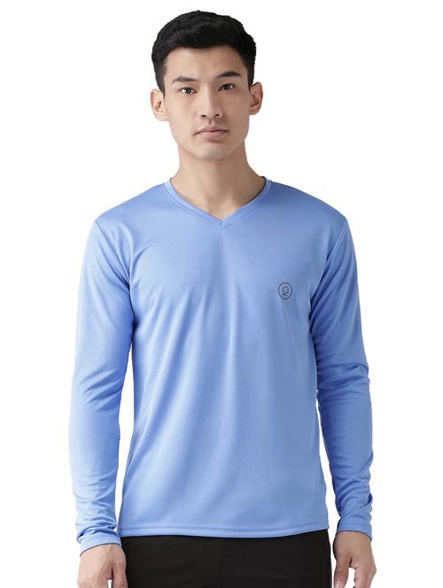 v neck solid t-shirt - 19112755 - Very Small Image - 1
