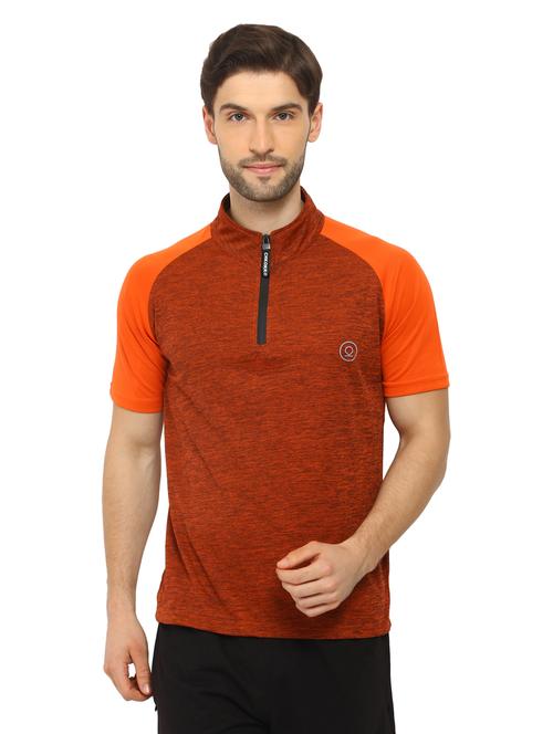 orange color blocked t-shirt - 19112817 - Very Small Image - 1
