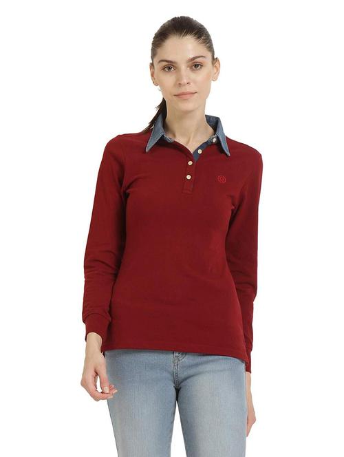 red cotton regular tshirt - 19113061 - Very Small Image - 1